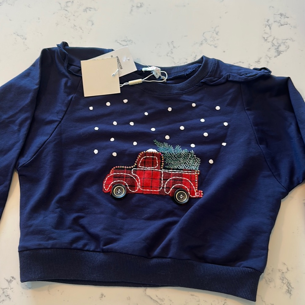 Truly Me Nordstrom girls Christmas sweatshirt